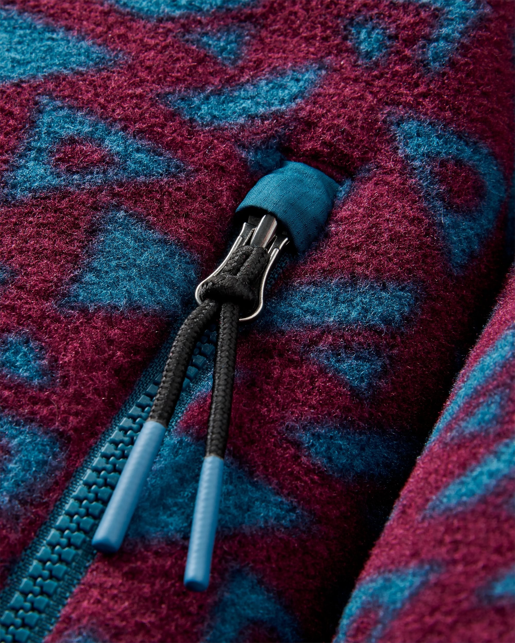 Dusk Recycled Polartec® Fleece - Diagonal Geo Fig - Flatlay