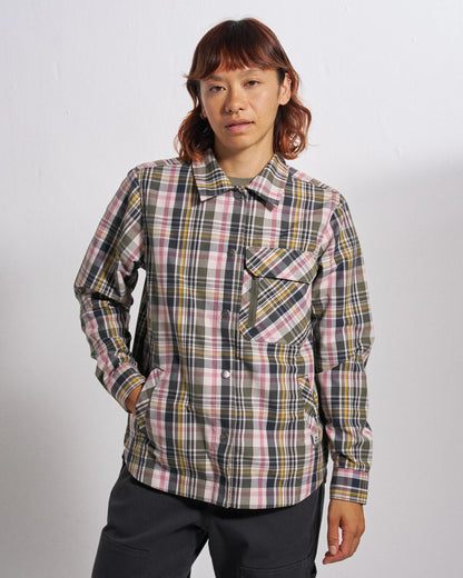Mistline Overshirt - White Sand Multi Check - Studio Model