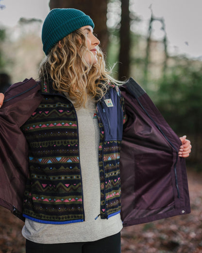 Breckenridge Recycled Waterproof 3 In 1 Jacket - Deep Plum - Lifestyle