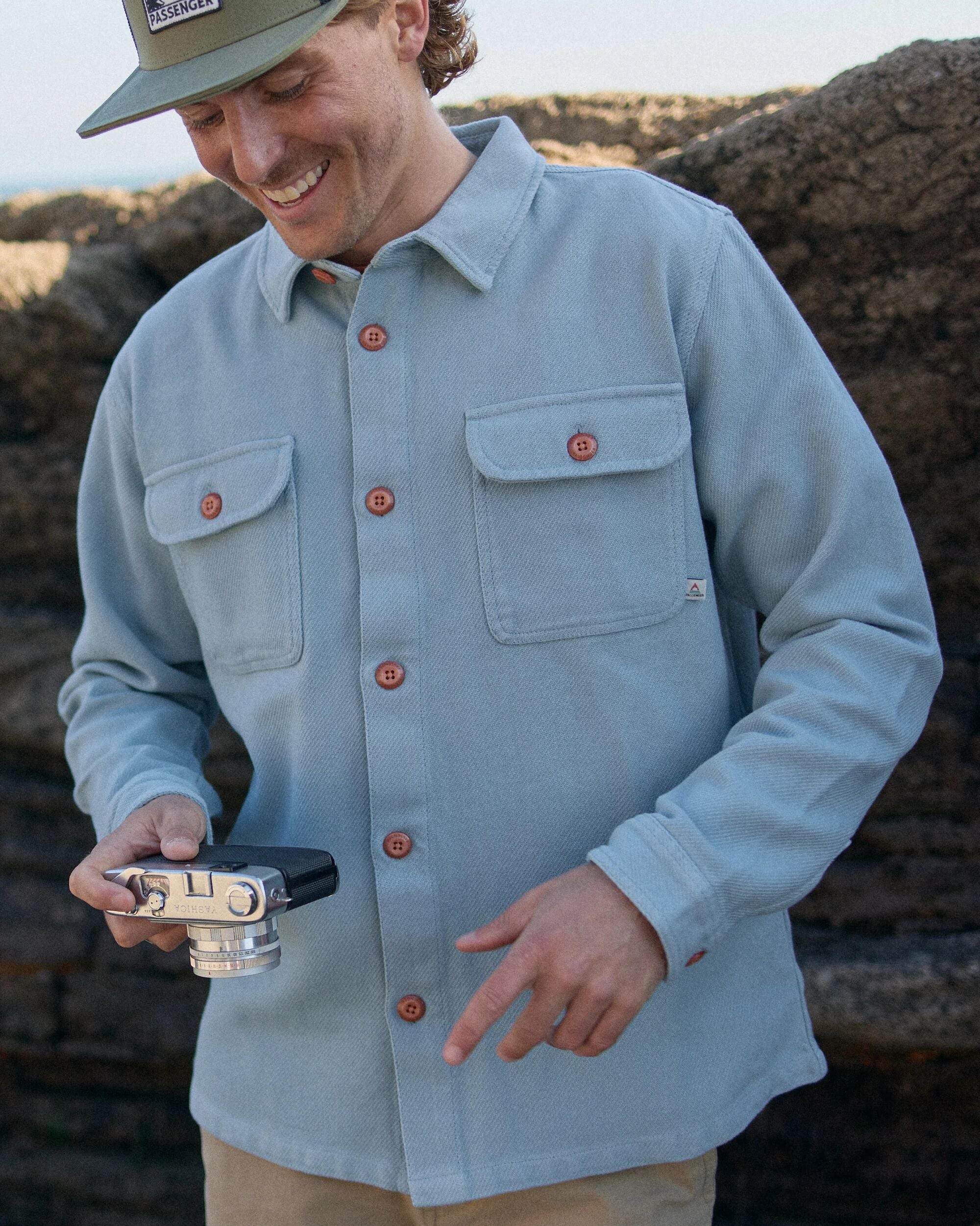 Island Twill Shirt - Faded Denim - Lifestyle