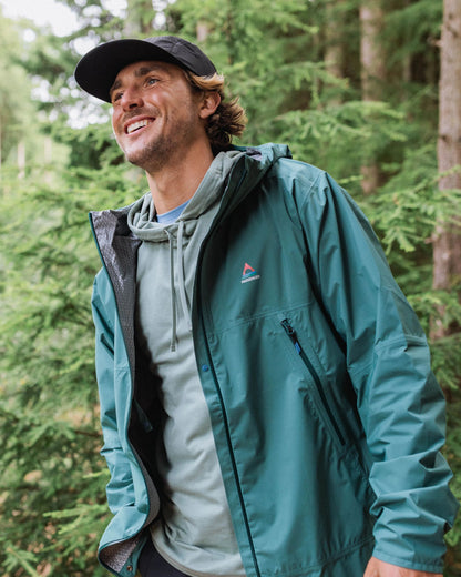 Trailscape Light Men's Recycled Waterproof Jacket - Deep Ocean - Lifestyle