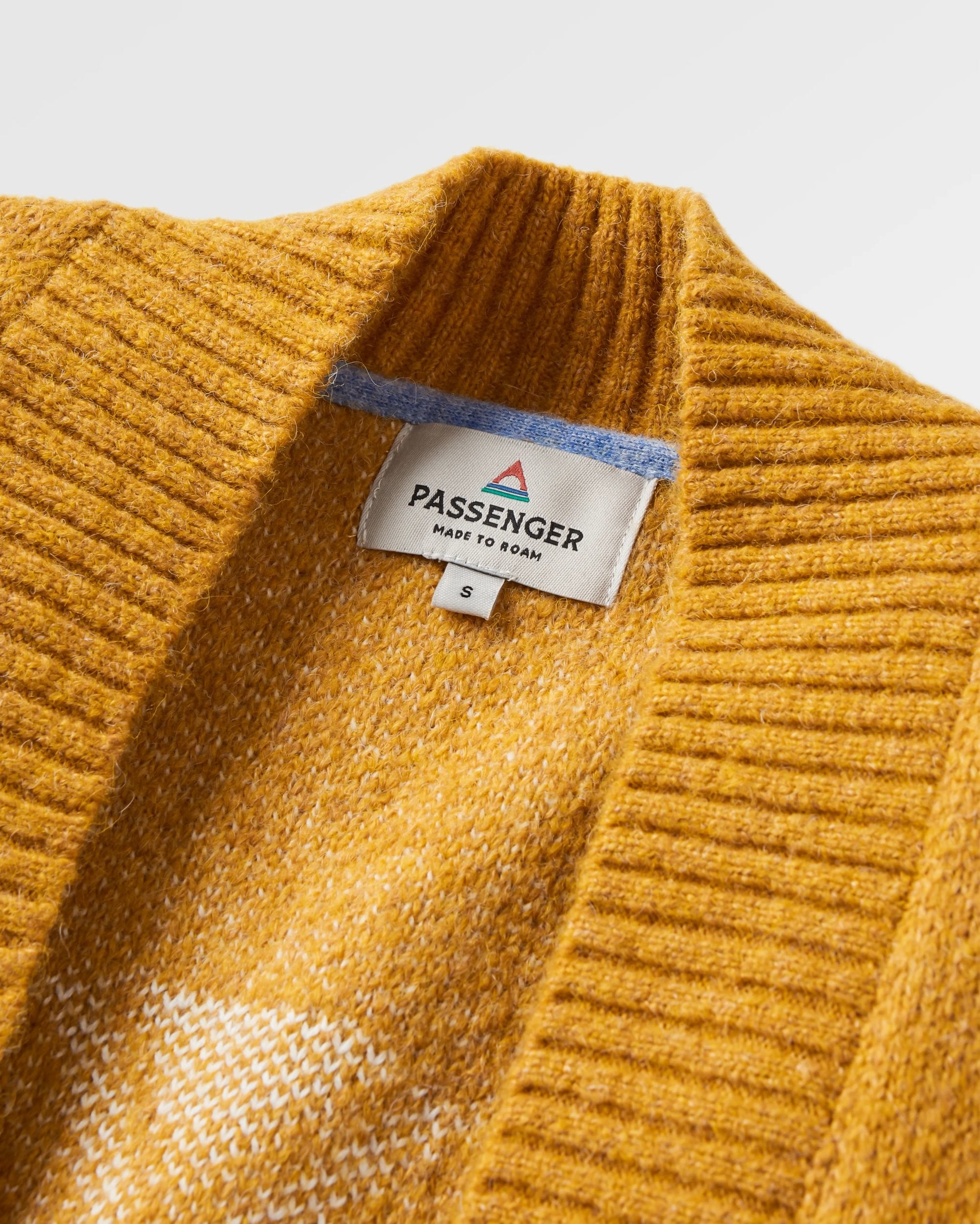 West Coast Recycled Knitted Cardigan - Sunset Yellow Marl - Flatlay