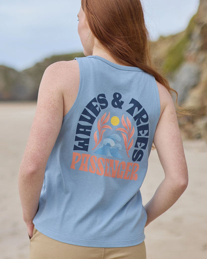 Dawning Recycled Cotton Vest - Faded Denim - Lifestyle