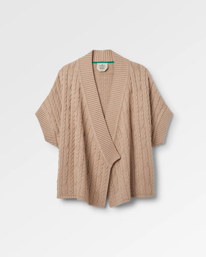 Homely Knitted Cardigan - Simply Taupe - Flatlay