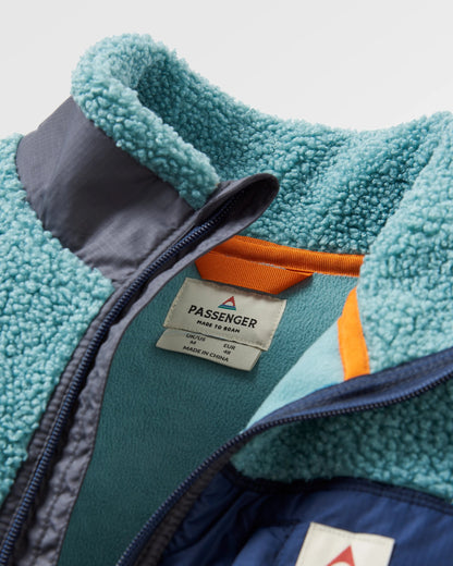 Born Explorer Recycled Polar-Lined Sherpa Fleece - Arctic/Charcoal - Flatlay