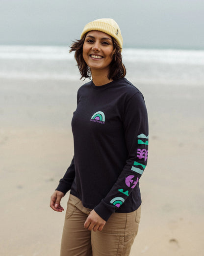 Papercut Recycled Cotton LS T-Shirt - Black - Lifestyle