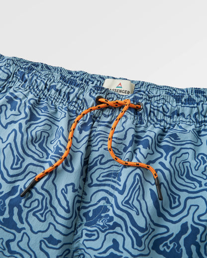 Drifter NetPlus® Swim Lined Short - Strata Swirl Arctic - Flatlay