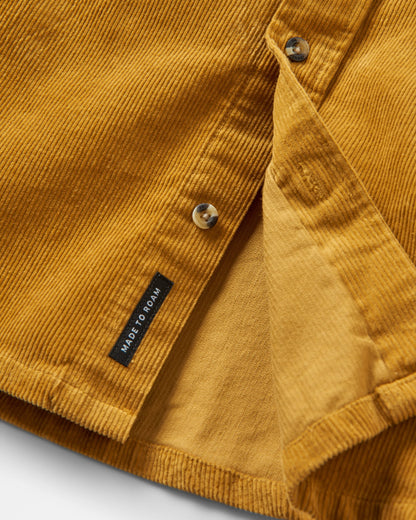 Backcountry Cord Shirt - Mustard Gold - Flatlay