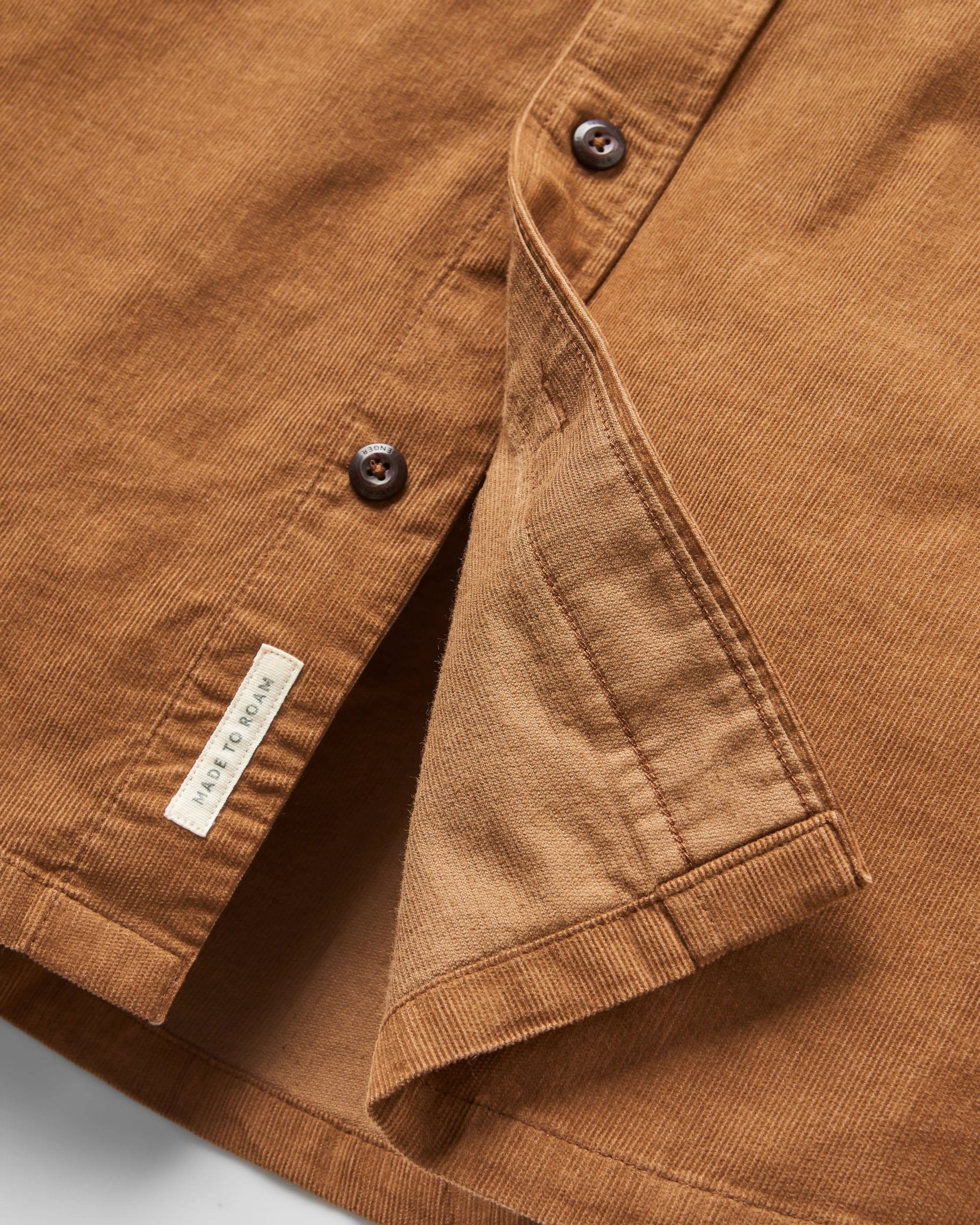 Backcountry Cord Light Shirt - Caramel - Flatlay