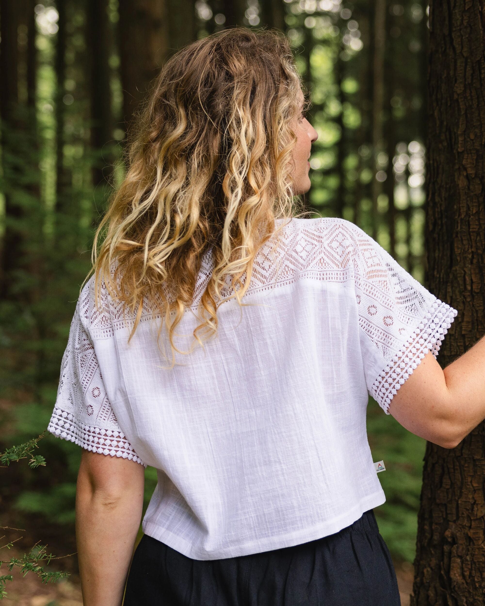 Flurry Woven Top - White - Lifestyle