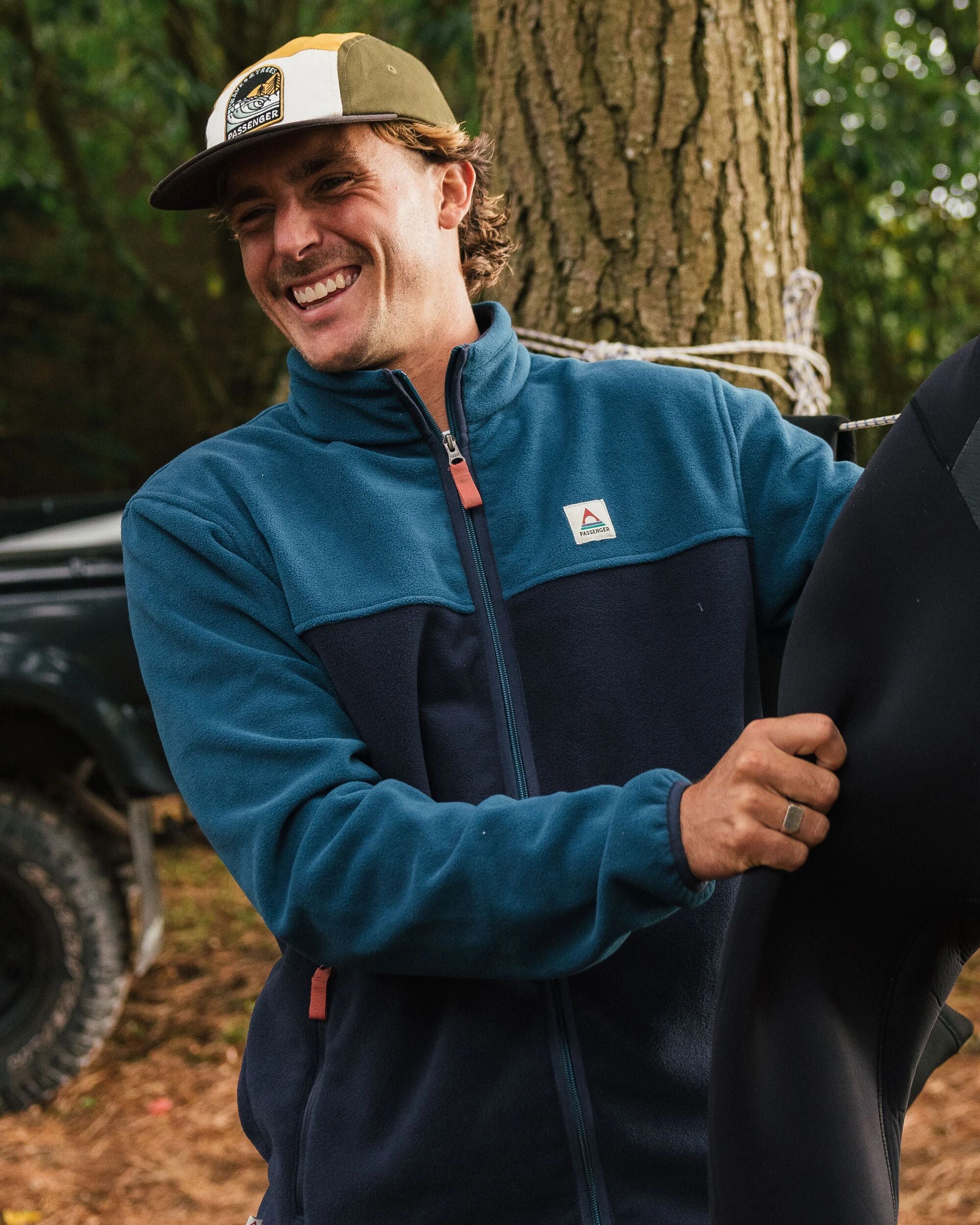 Ridge 2.0 Full Zip Recycled Polar Fleece - Tidal Blue/Rich Navy - Lifestyle