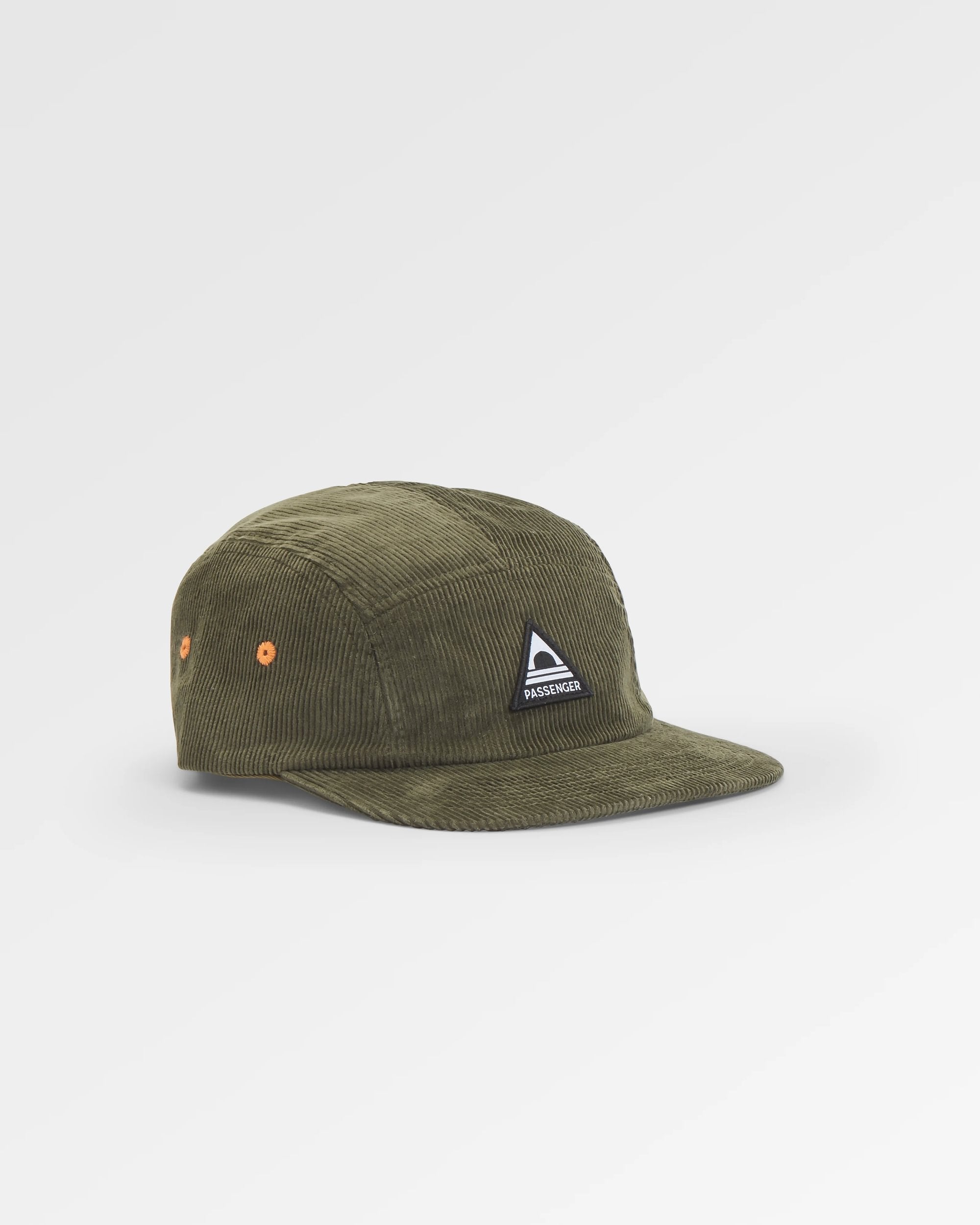 Fixie Recycled Cord 5 Panel Cap - Khaki - Flatlay