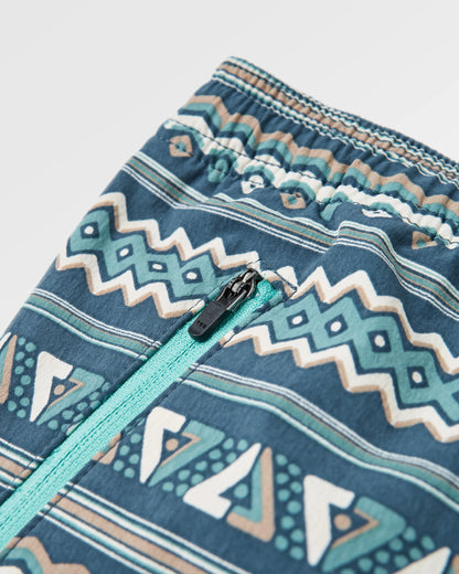 Flaris NetPlus® All Purpose Short - Geo Stripe Dark Denim - Flatlay