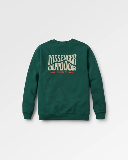 Yuca Recycled Cotton Sweatshirt - Rain Forest - Flatlay