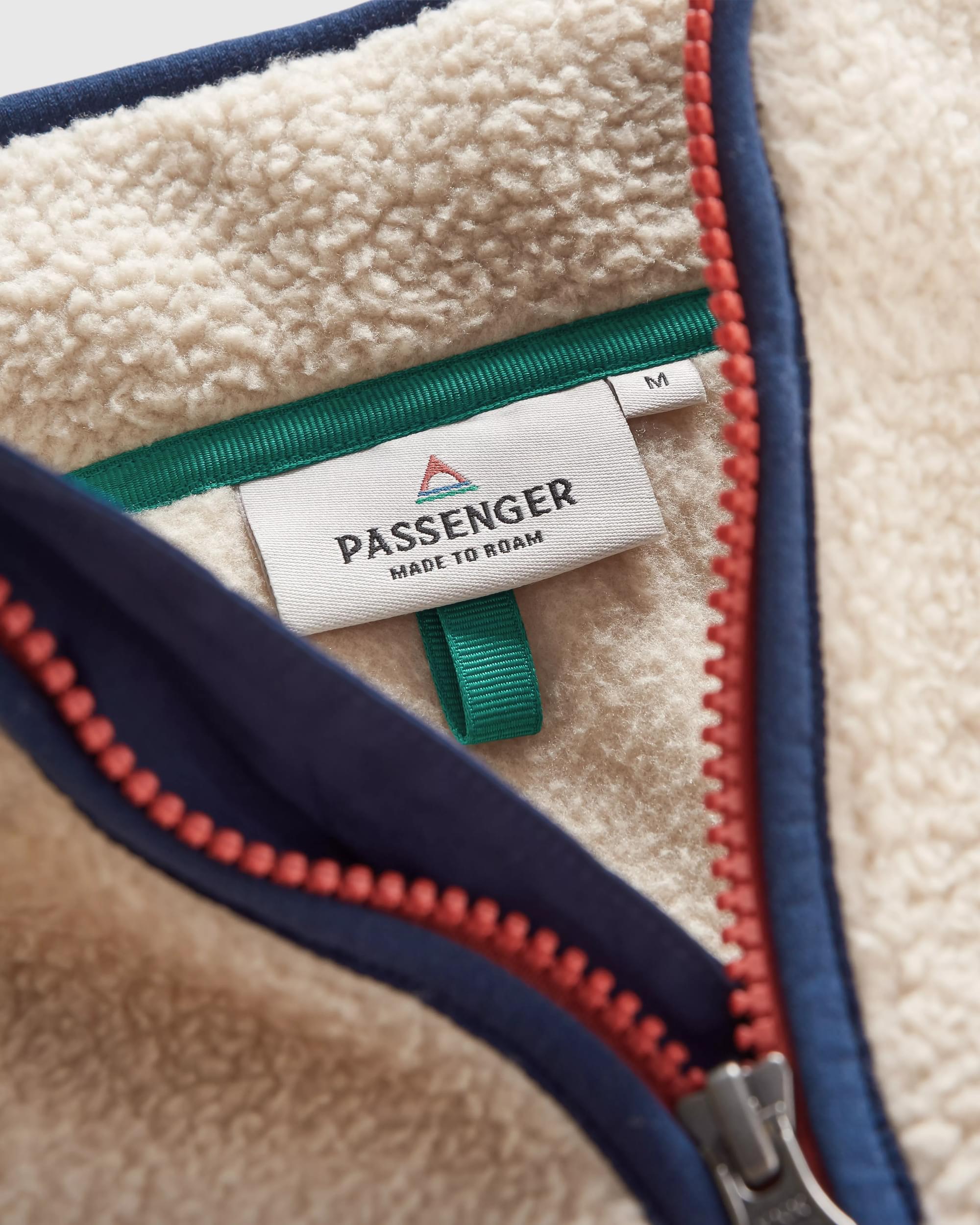 Tripper 2.0 Full Zip Recycled Sherpa Fleece - Oatmeal - Flatlay