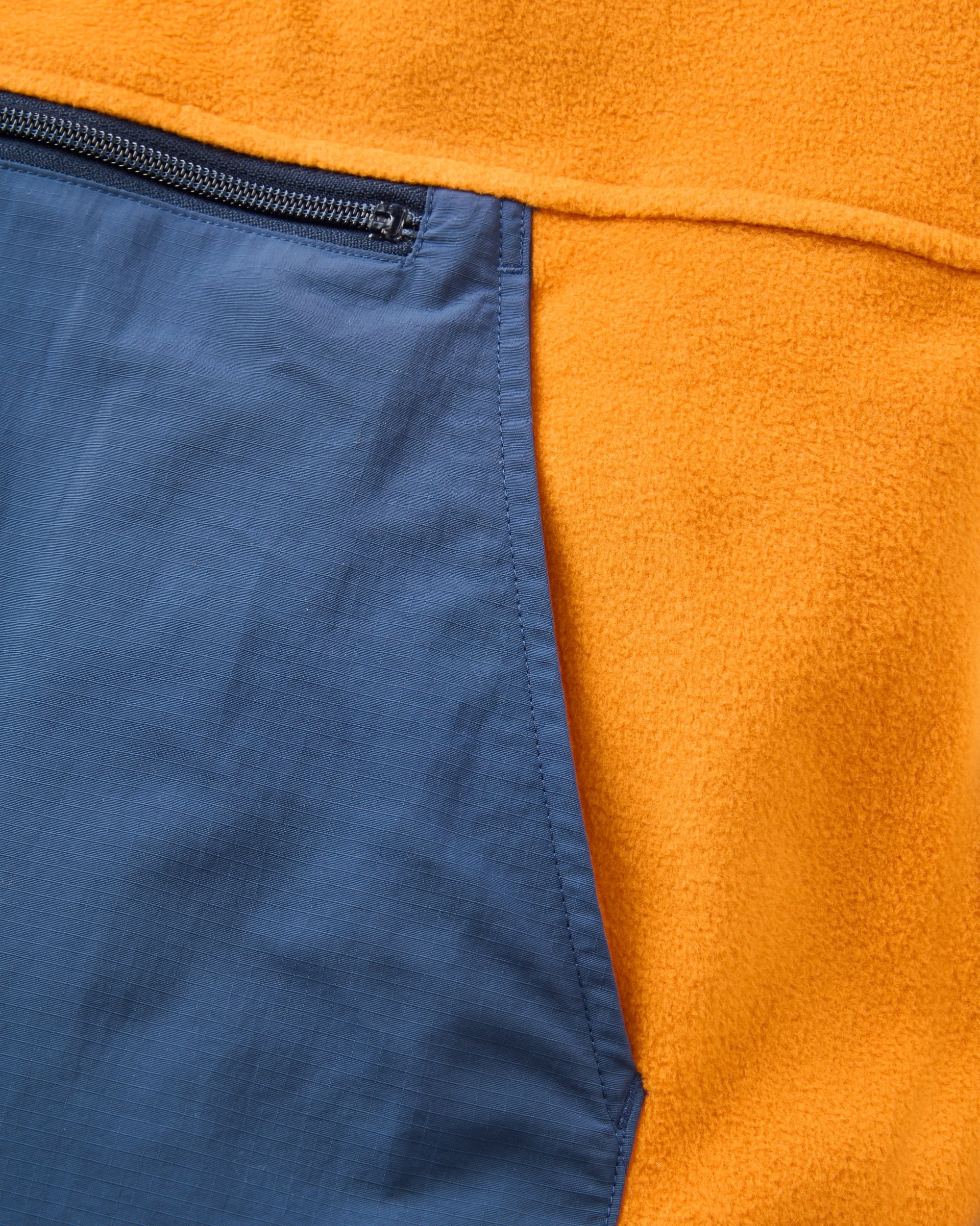 Alexander Hooded Polartec® Fleece - Sunrise Orange - Flatlay