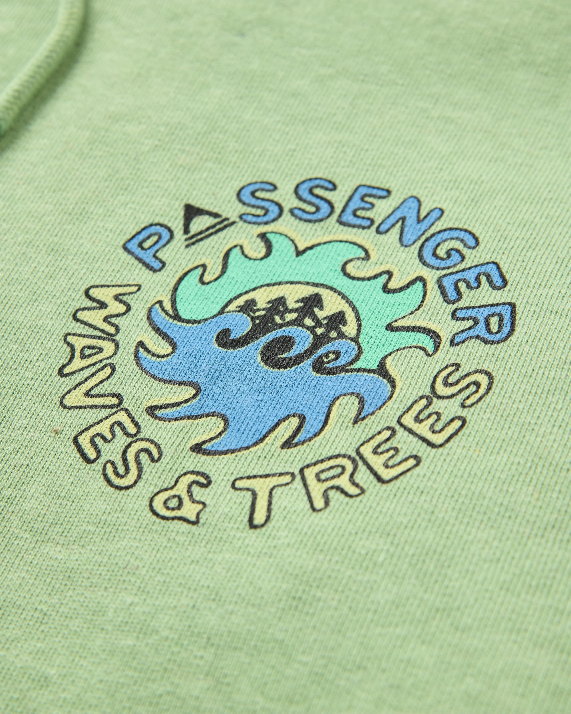 Dune Oversized Hoodie - Stem Green Marl - Flatlay