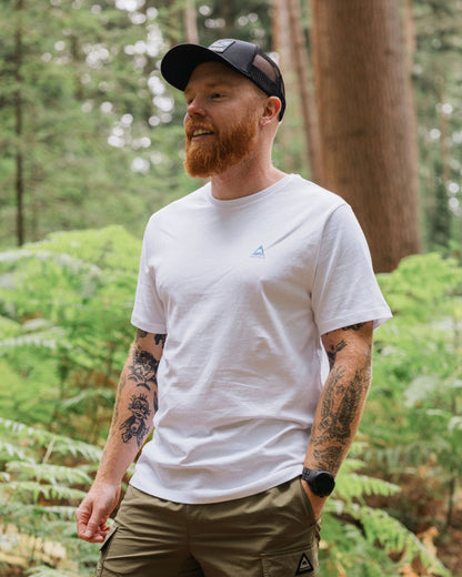 Roam Recycled Cotton T-Shirt - White - Lifestyle
