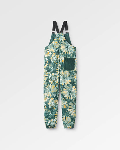 Ace Recycled Polar Fleece Dungarees - Frost Dark Fern - Flatlay