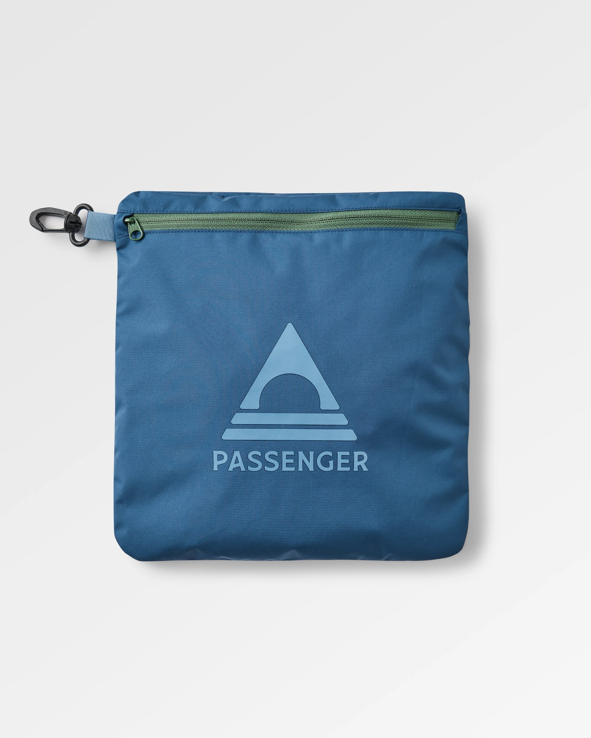 Trailscape Men's Recycled Waterproof Jacket - Dark Denim/Wild Green - Flatlay