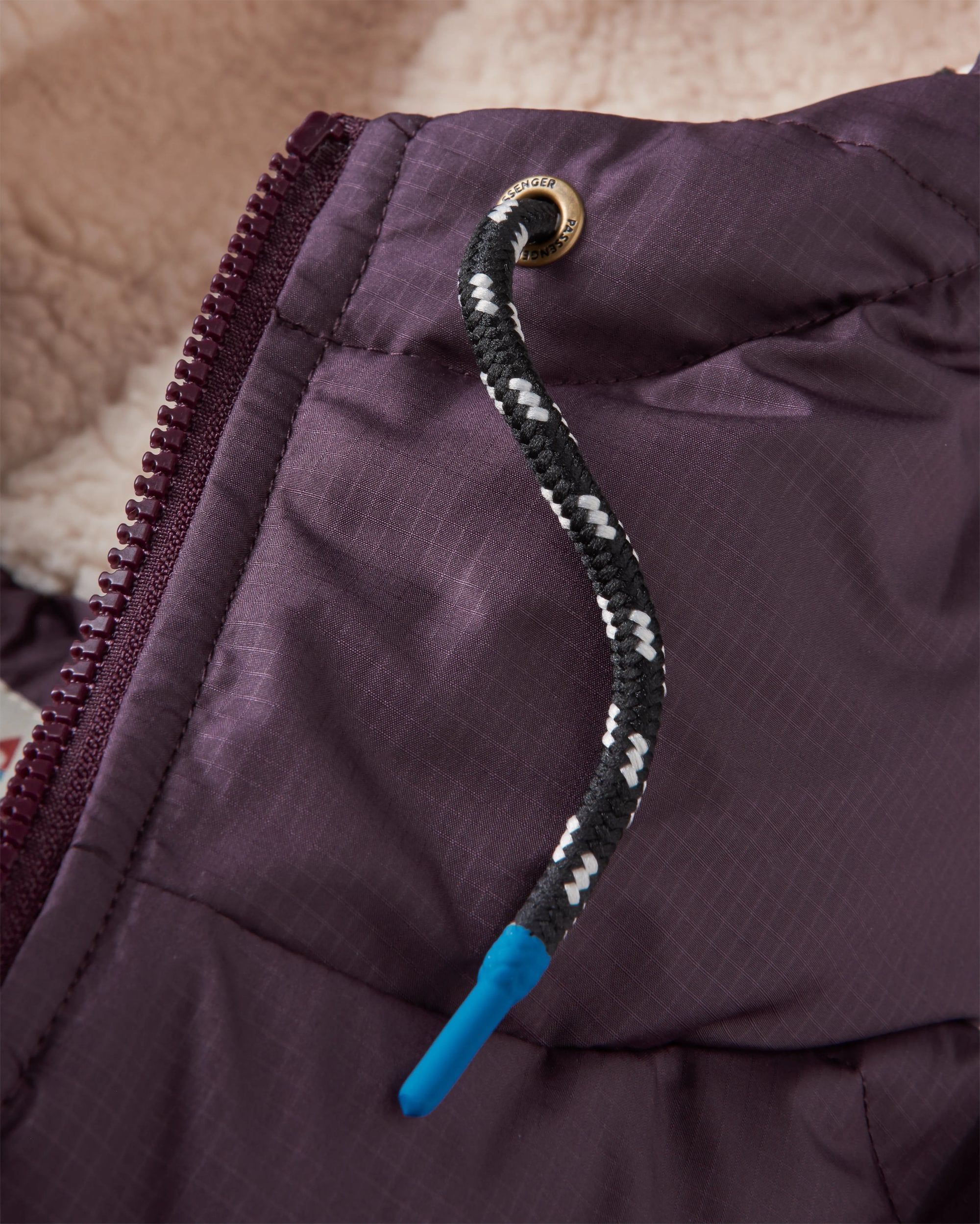 Kinsey Recycled Jacket - Deep Plum - Flatlay