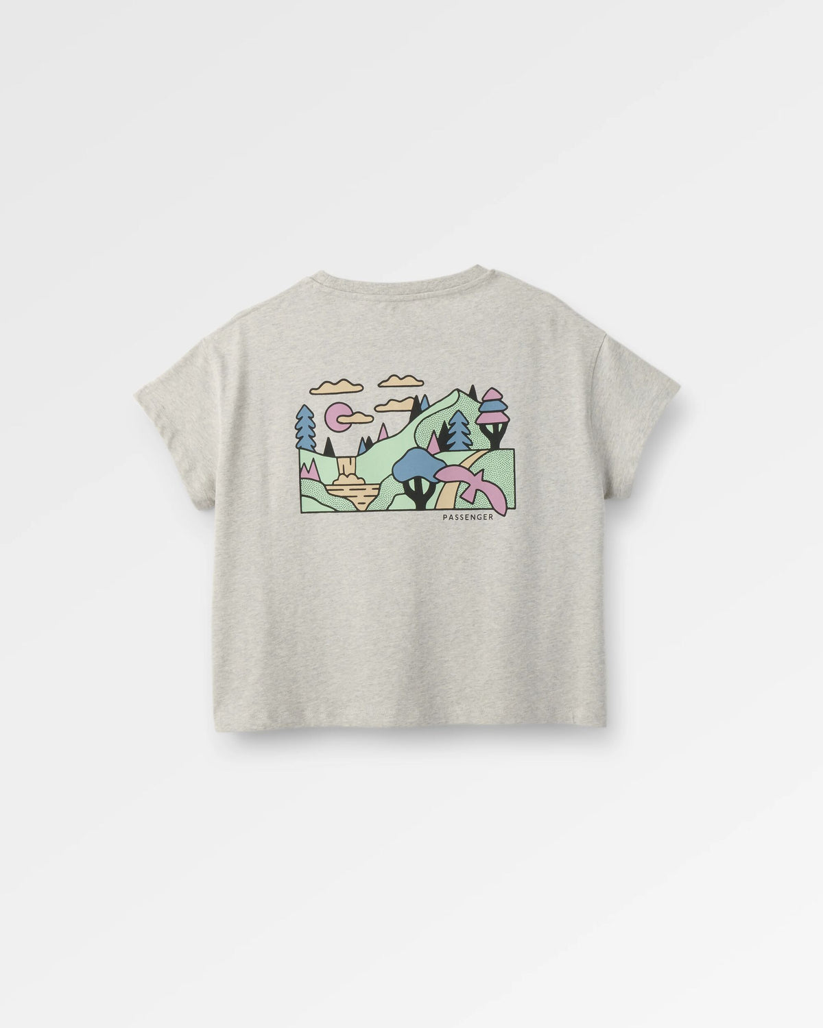 Slower Rhythms Women's Cotton T-Shirt - Grey Marl - Flatlay