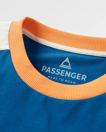 Hilltop Organic Cotton LS T-Shirt - Azure Blue - Flatlay