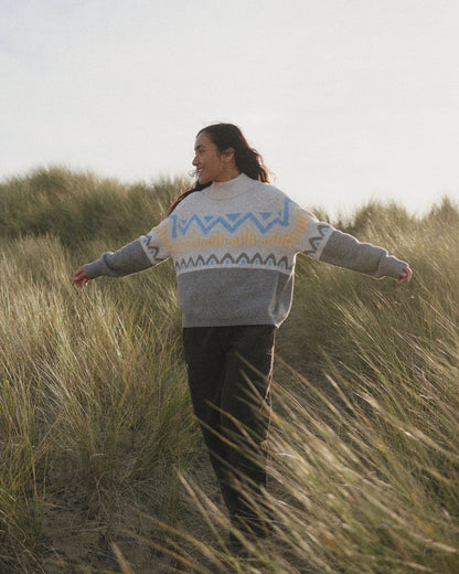 Nettle Recycled Knitted Jumper - Birch - Lifestyle