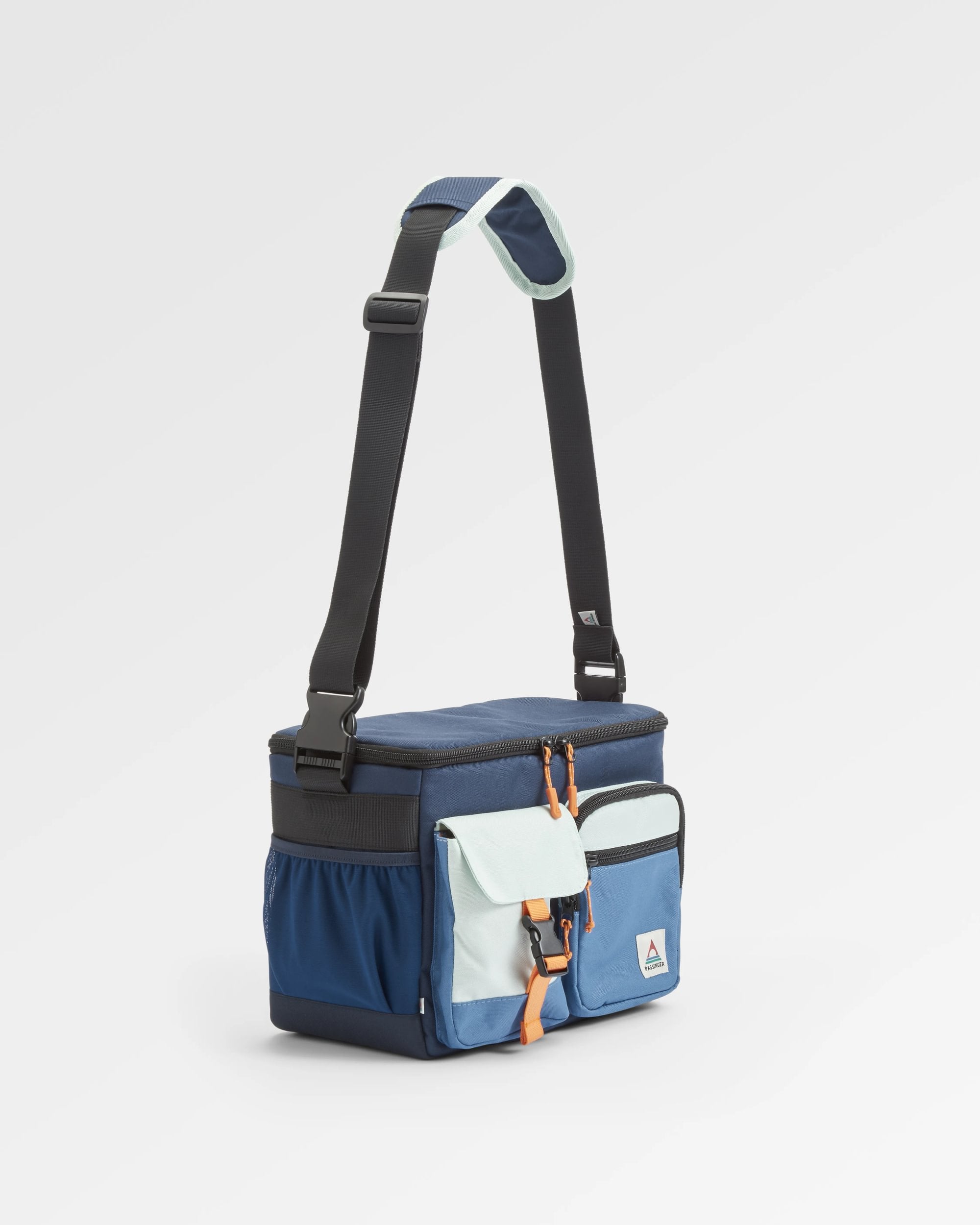 Boondocker Recycled Camera Bag - Rich Navy/Surf Spray/Moonlight Blue - Flatlay