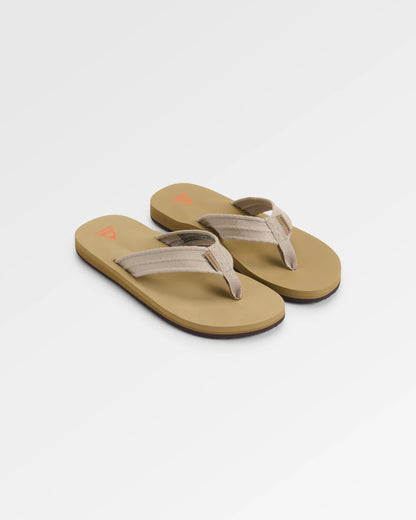 Santos Flip Flop - Taupe - Flatlay