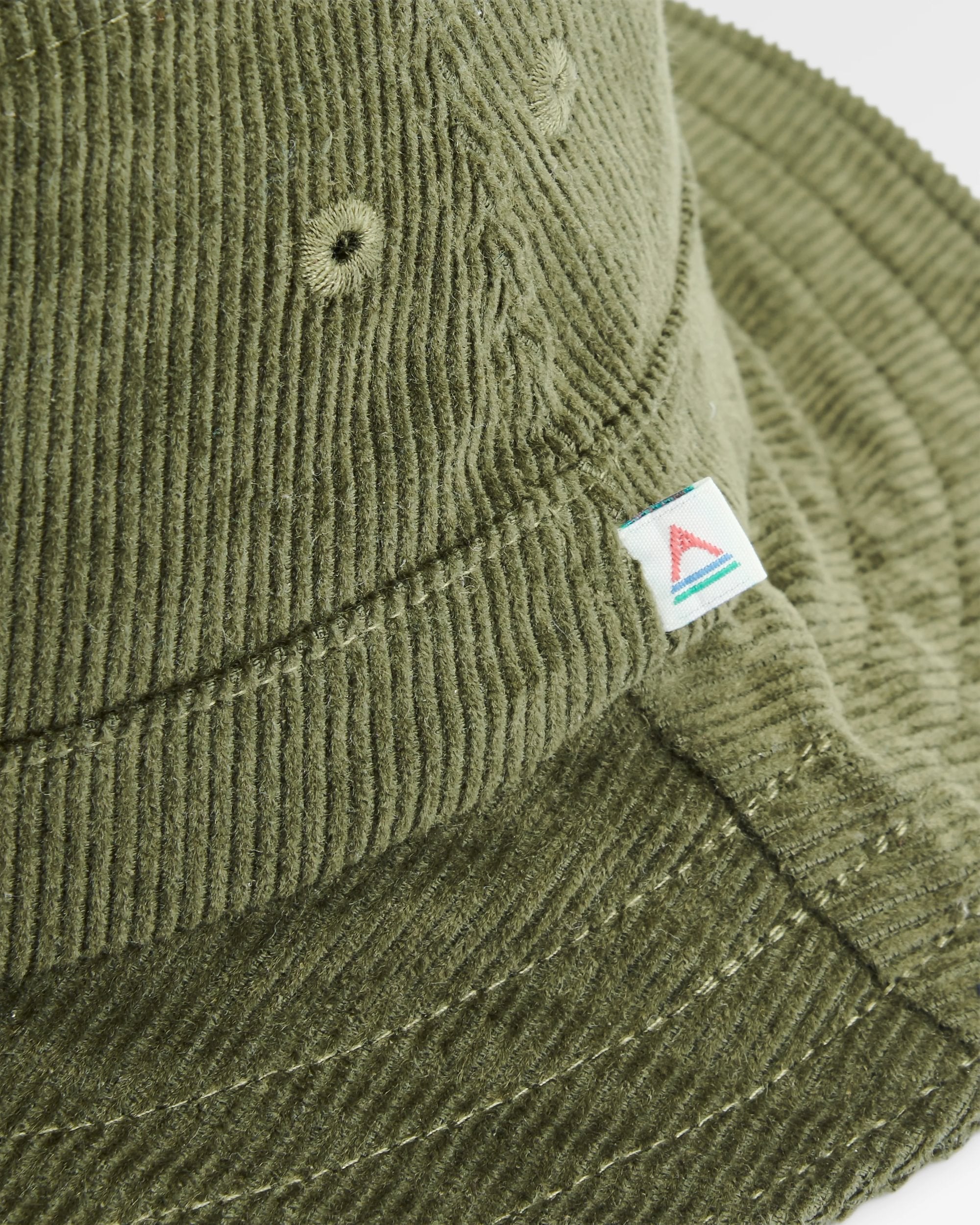 Forest Recycled Cord Bucket Hat - Khaki - Flatlay