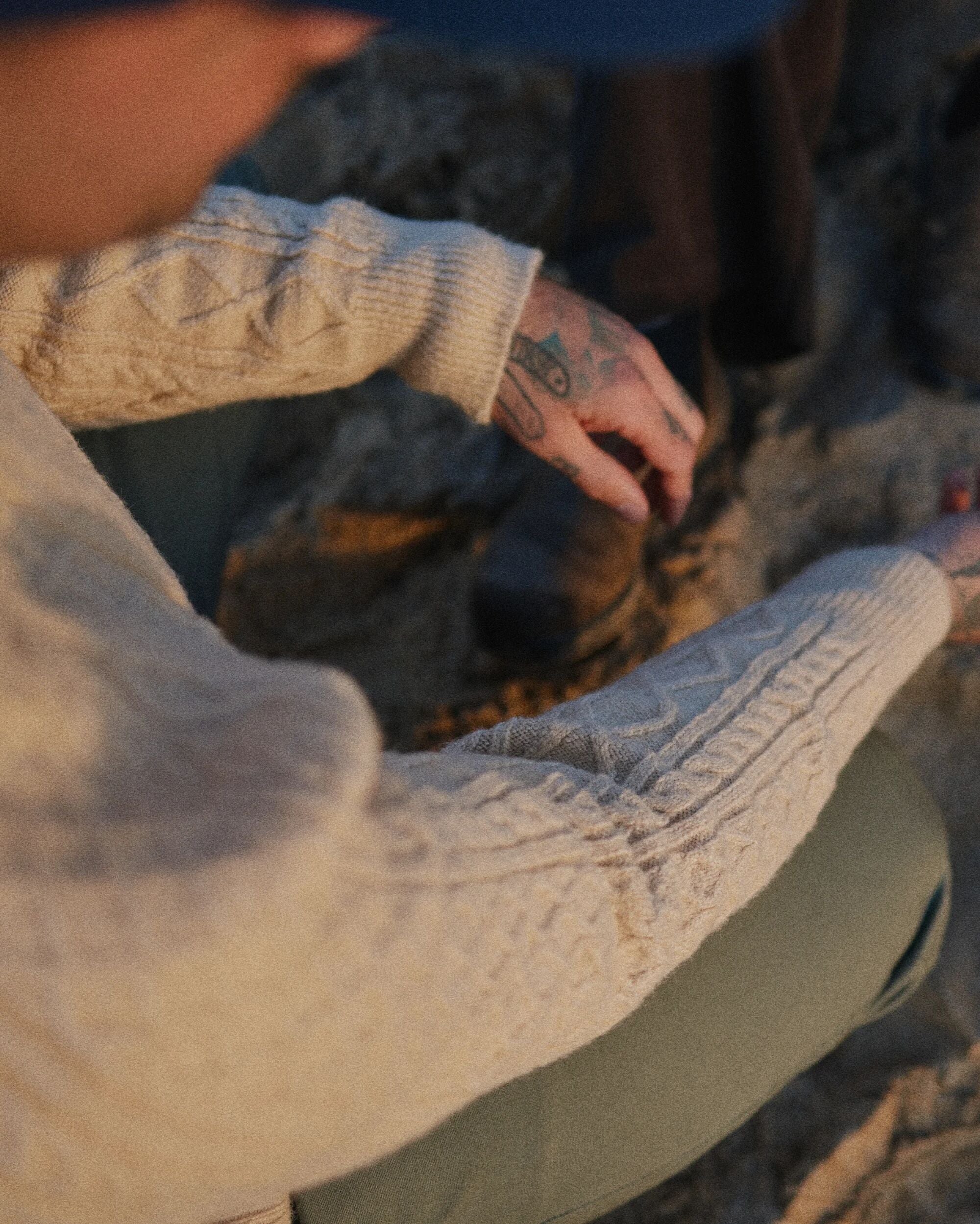 Sandbar Cable Knitted Jumper - Stone - Lifestyle