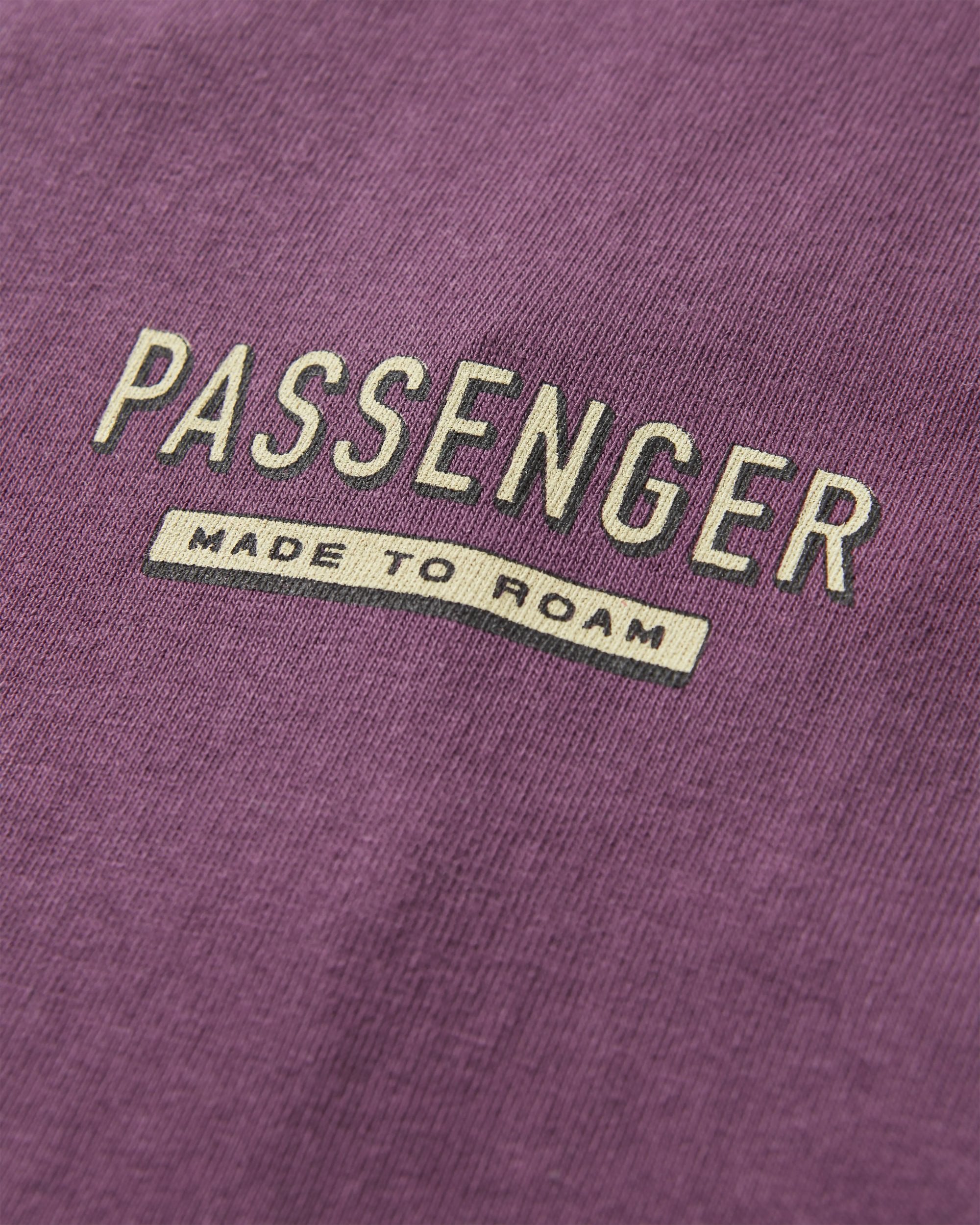 Guided Recycled Cotton T-Shirt - Deep Plum - Flatlay