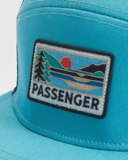 Roamer 7 Panel Organic Cotton Trucker Cap - Arctic - Flatlay