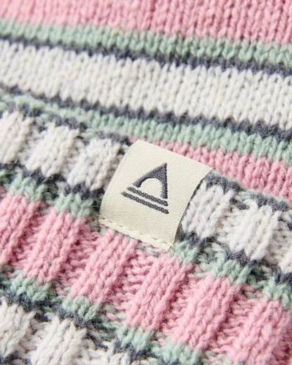 Goldglow Knit Bobble Hat - Pink Haze - Flatlay