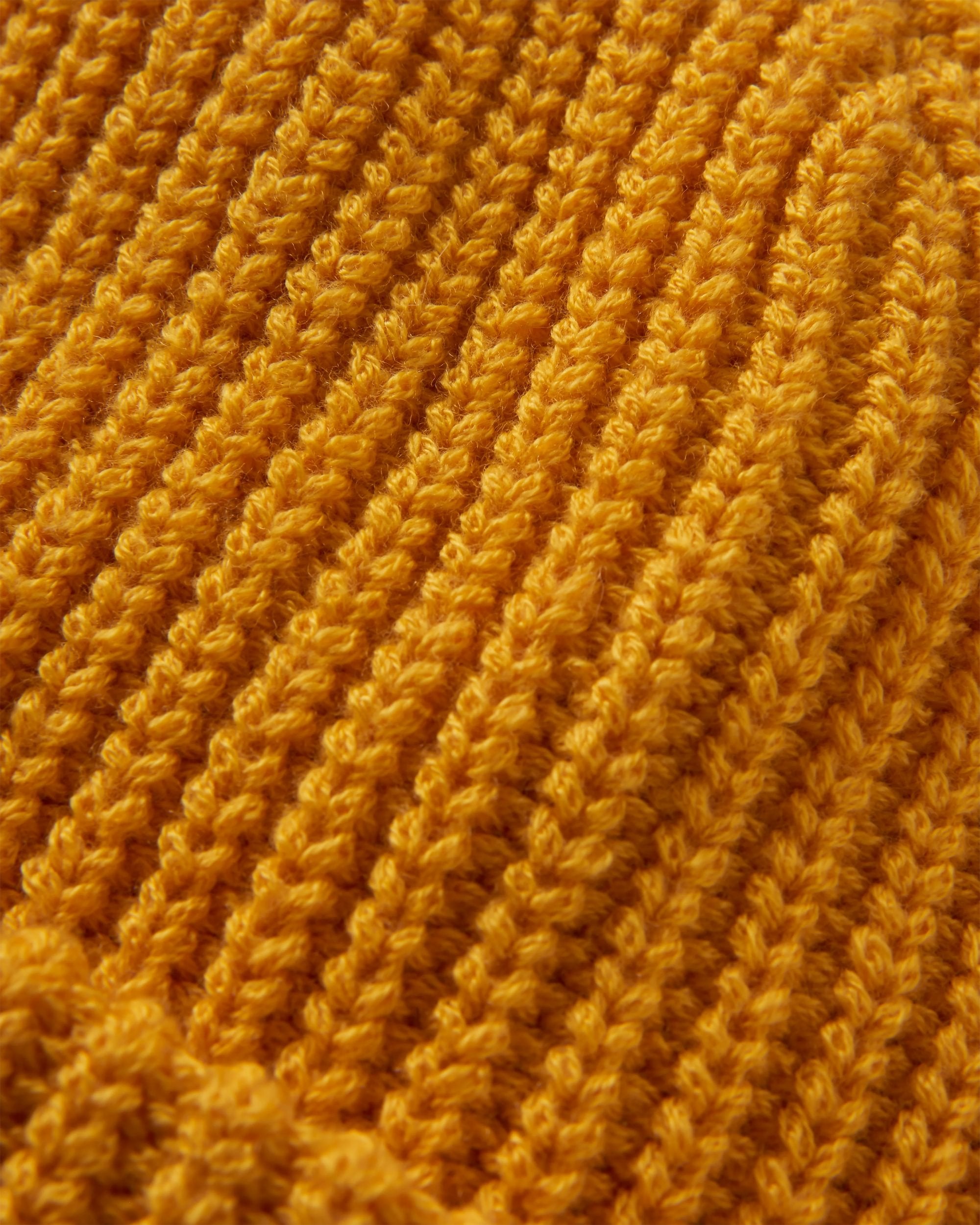 Beechwood Fleece Lined Recycled Beanie - Mustard Gold - Flatlay