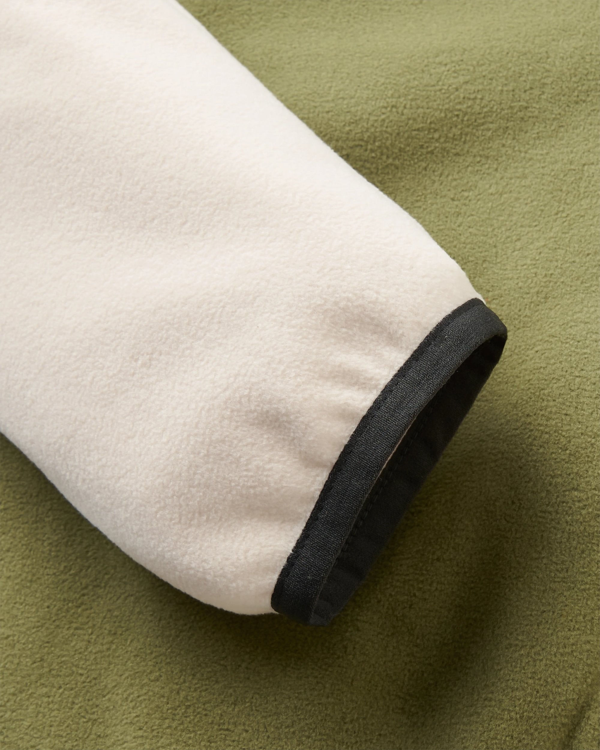 Set Off Polartec® Full Zip Fleece - Oatmeal/Khaki - Flatlay