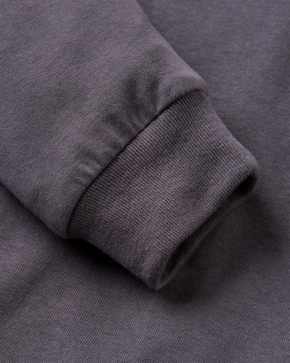 Waves & Trees Recycled LS T-Shirt - Charcoal - Flatlay