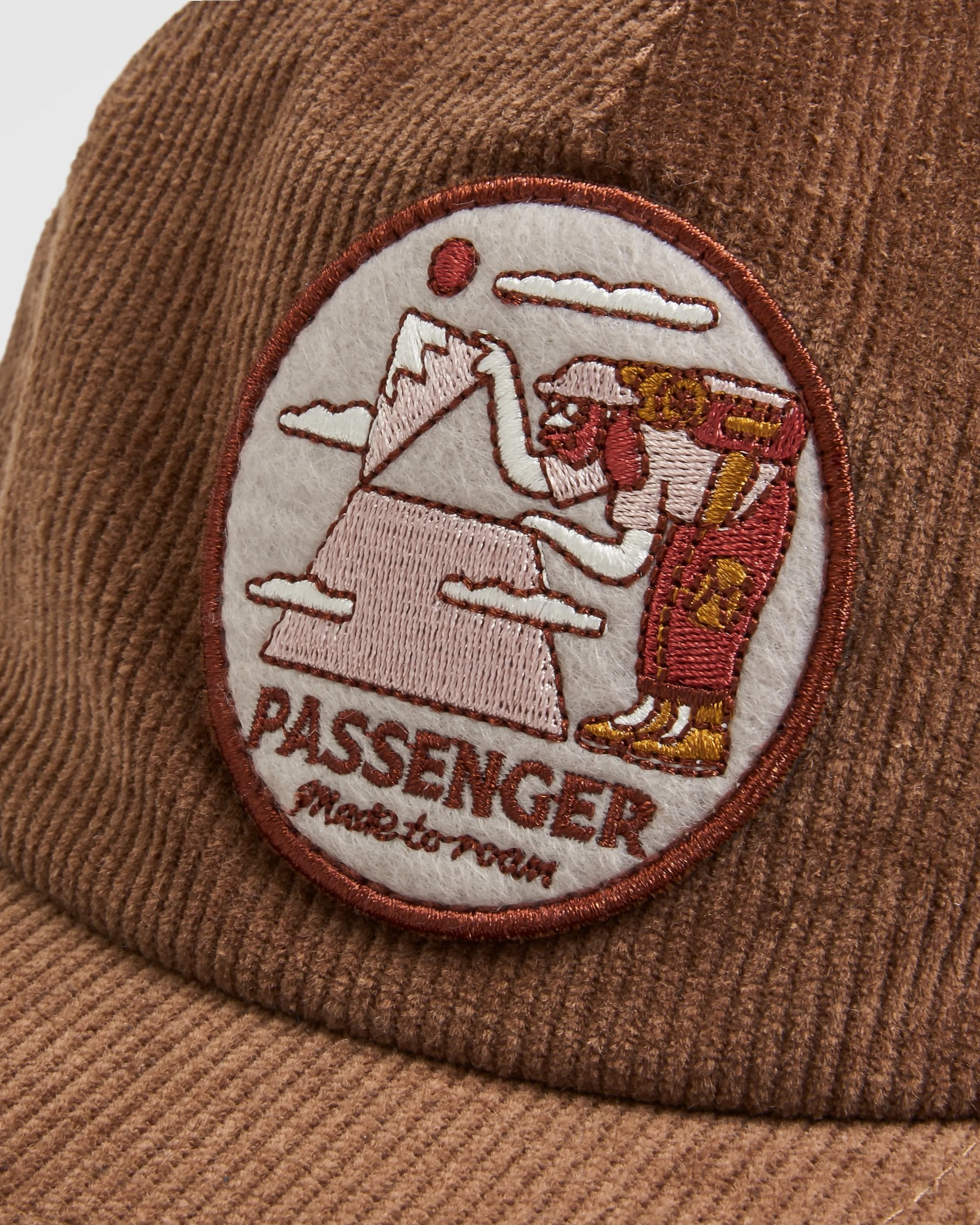 Sneaky Peak Recycled Cord 5 Panel Cap - Acorn - Flatlay