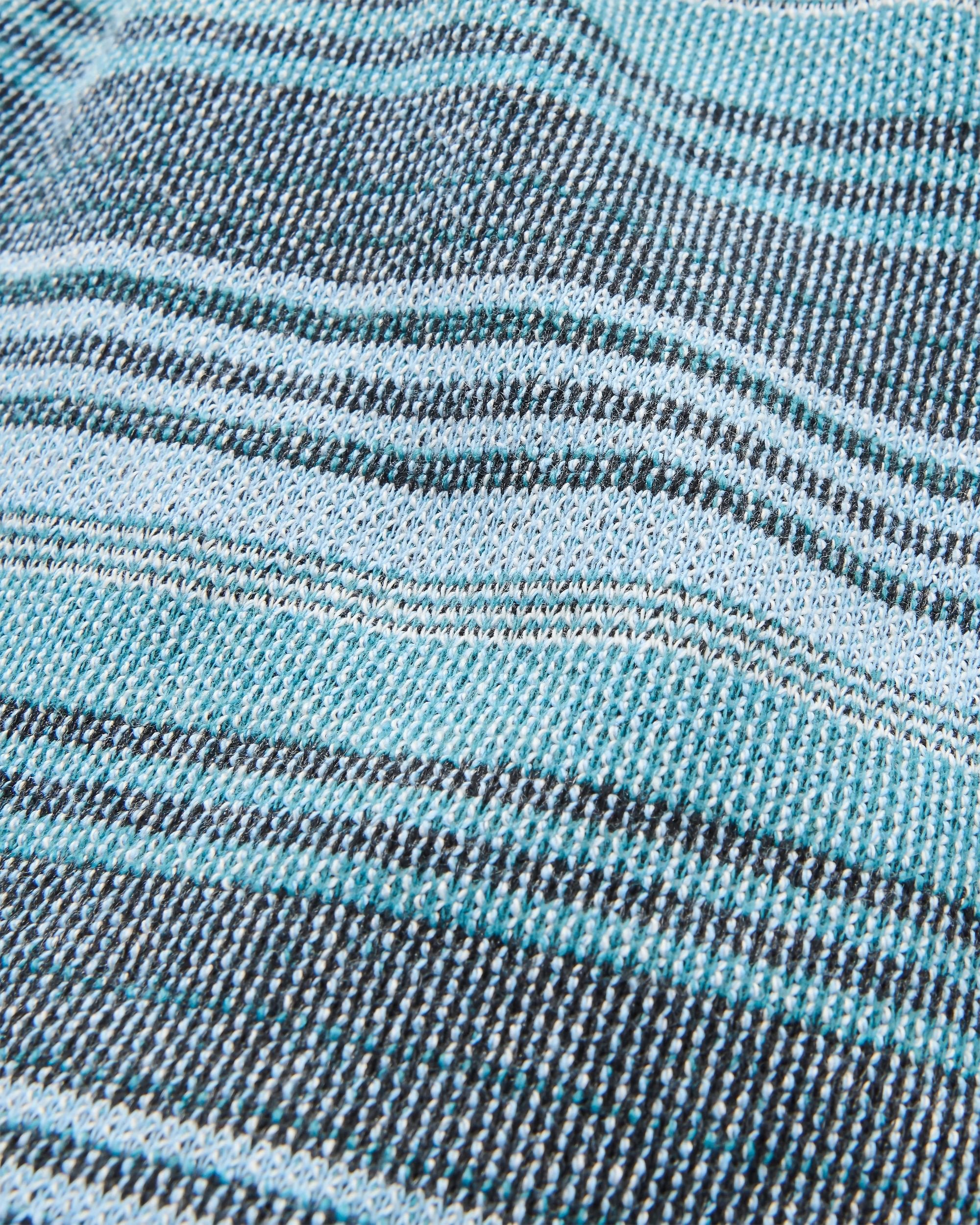 Lagoon Loopback Short - Multi Blue Stripe - Flatlay