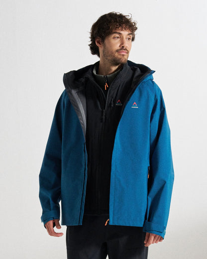 Five Season Recycled Waterproof Jacket - Tidal Blue - Studio Model
