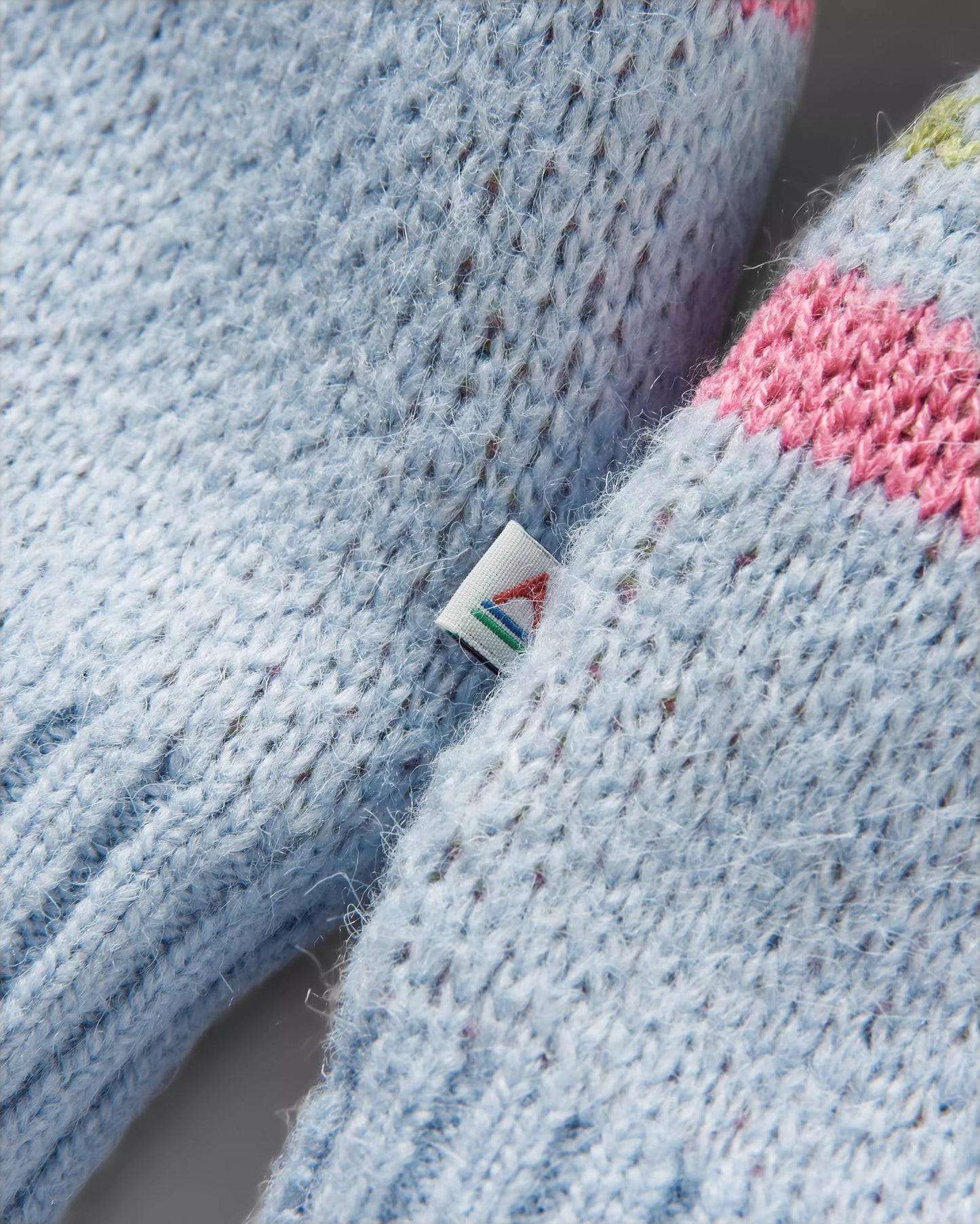 Whimsical Recycled Knitted Jumper - Homespun Stripe Blue Fog