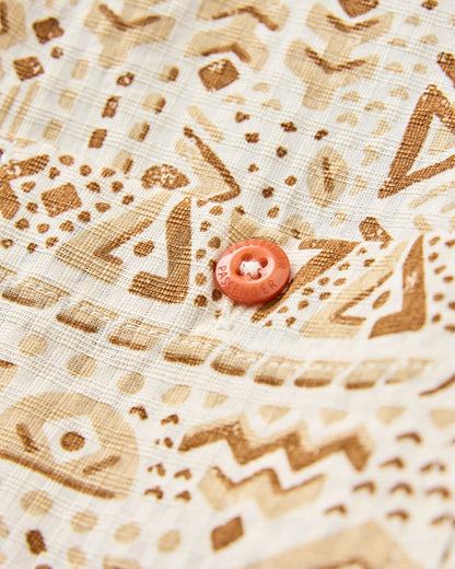 Chill Textured Short Sleeve Shirt - Elemental Geo Birch - Flatlay