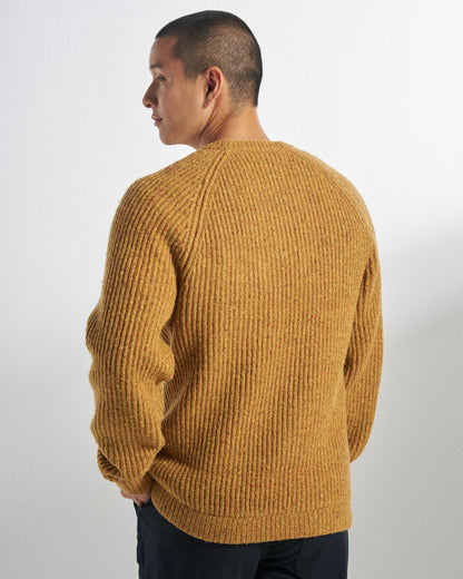 Fog Windproof Knitted Jumper - Dusty Ochre - Studio Model