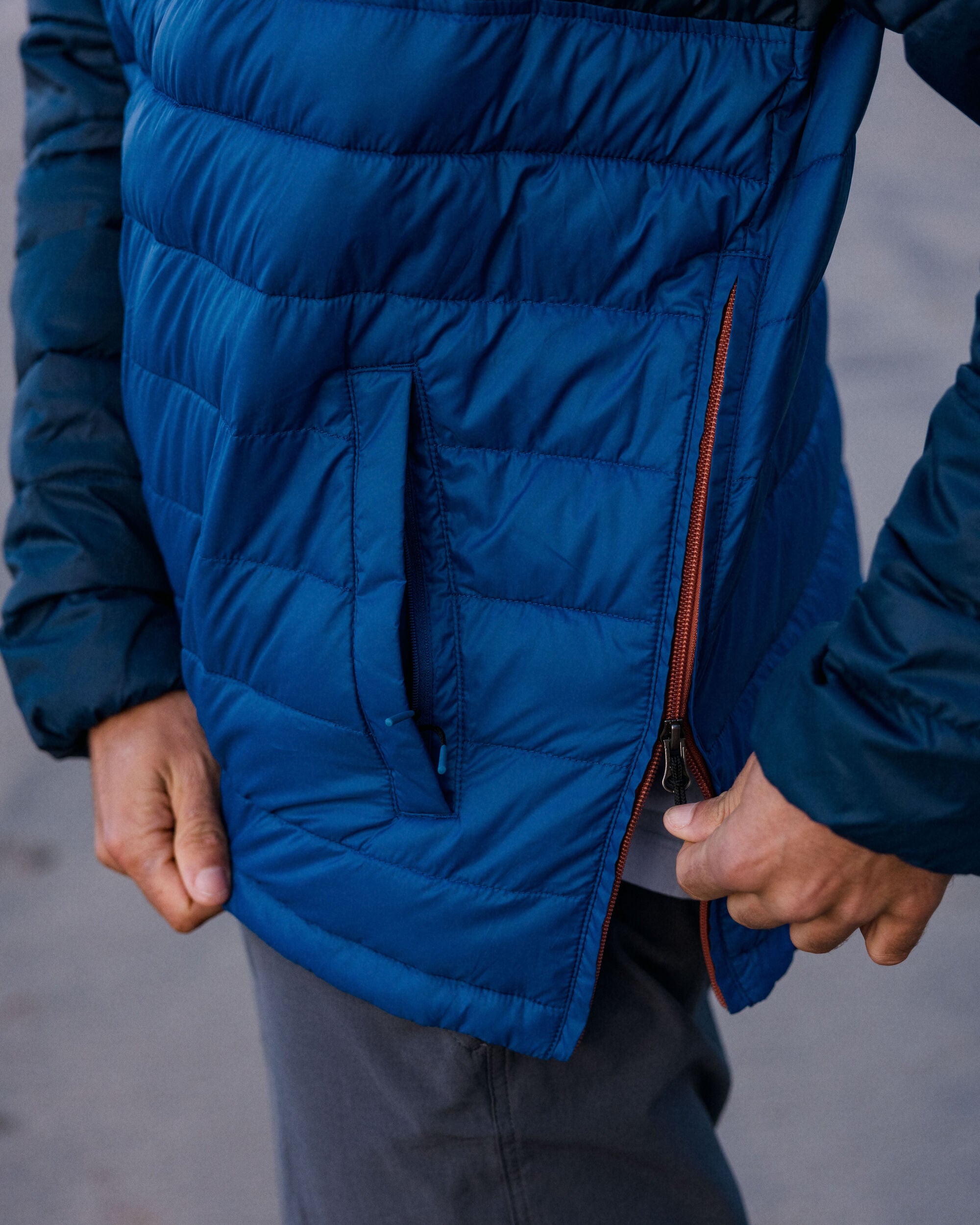 Roamer Recycled Insulated Overhead Jacket - Rich Navy/Cobalt - Lifestyle