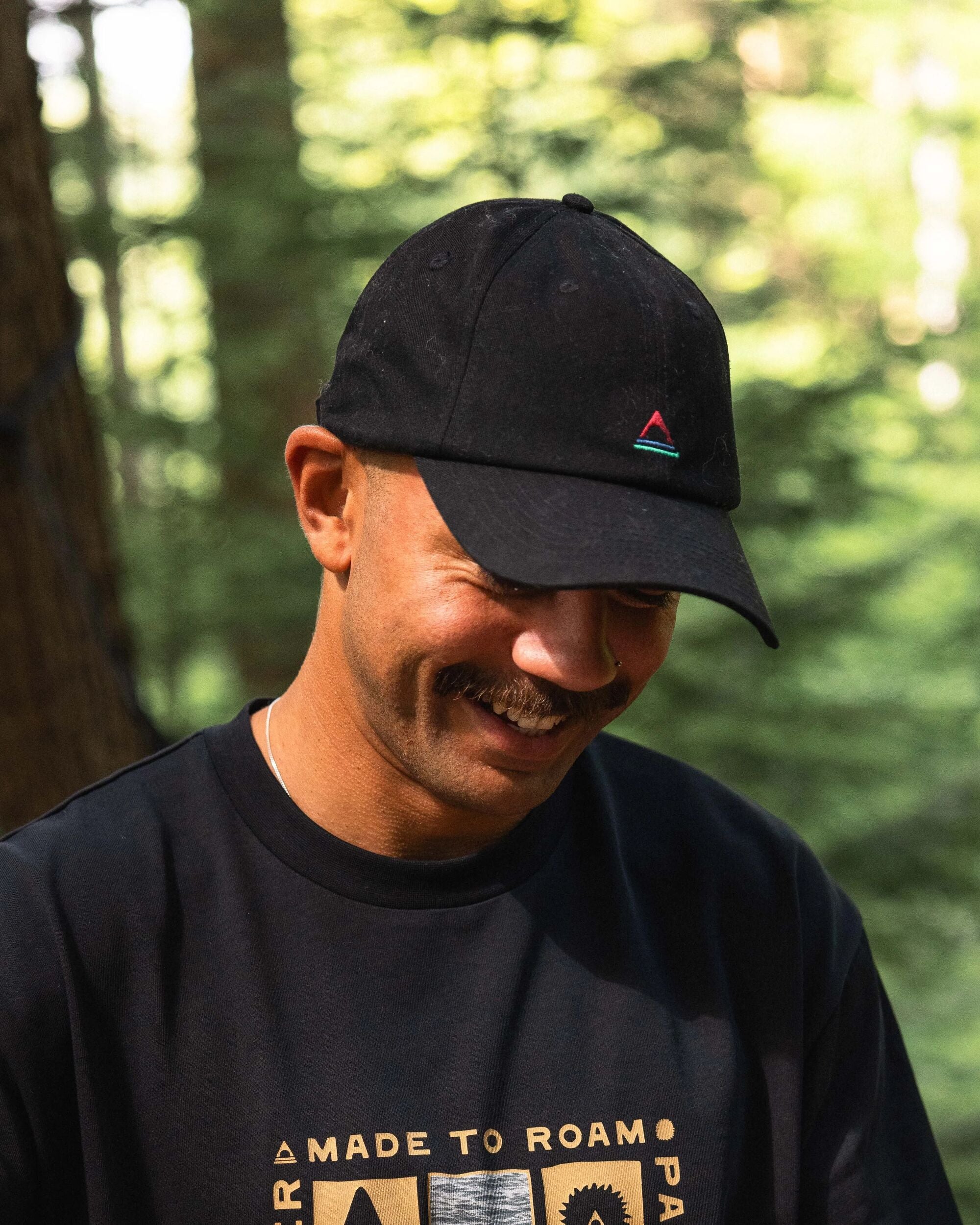 Classic Recycled Cotton 6 Panel Cap - Black - Lifestyle - Male