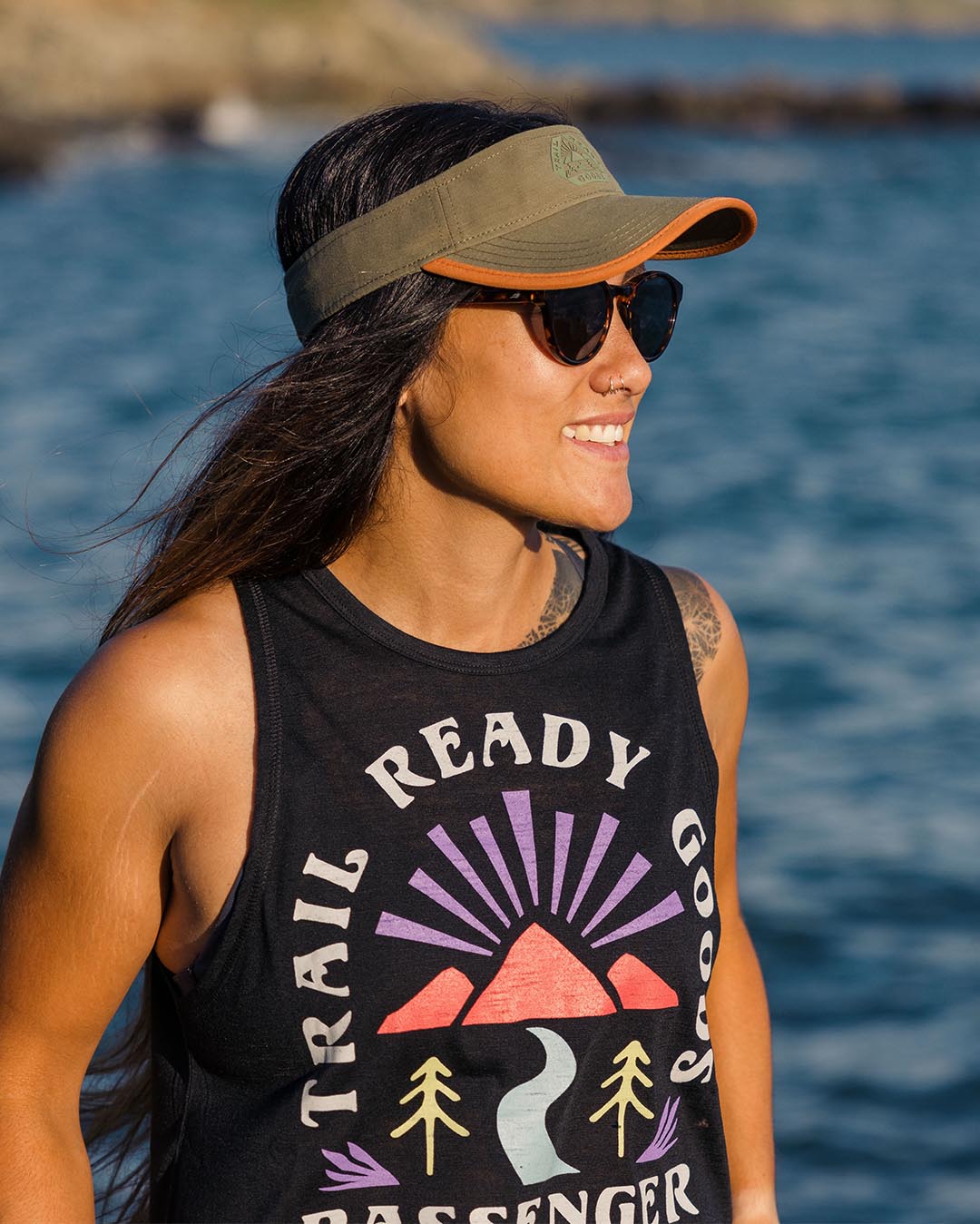 Lima Recycled Visor - Dusty Olive - Lifestyle - Female