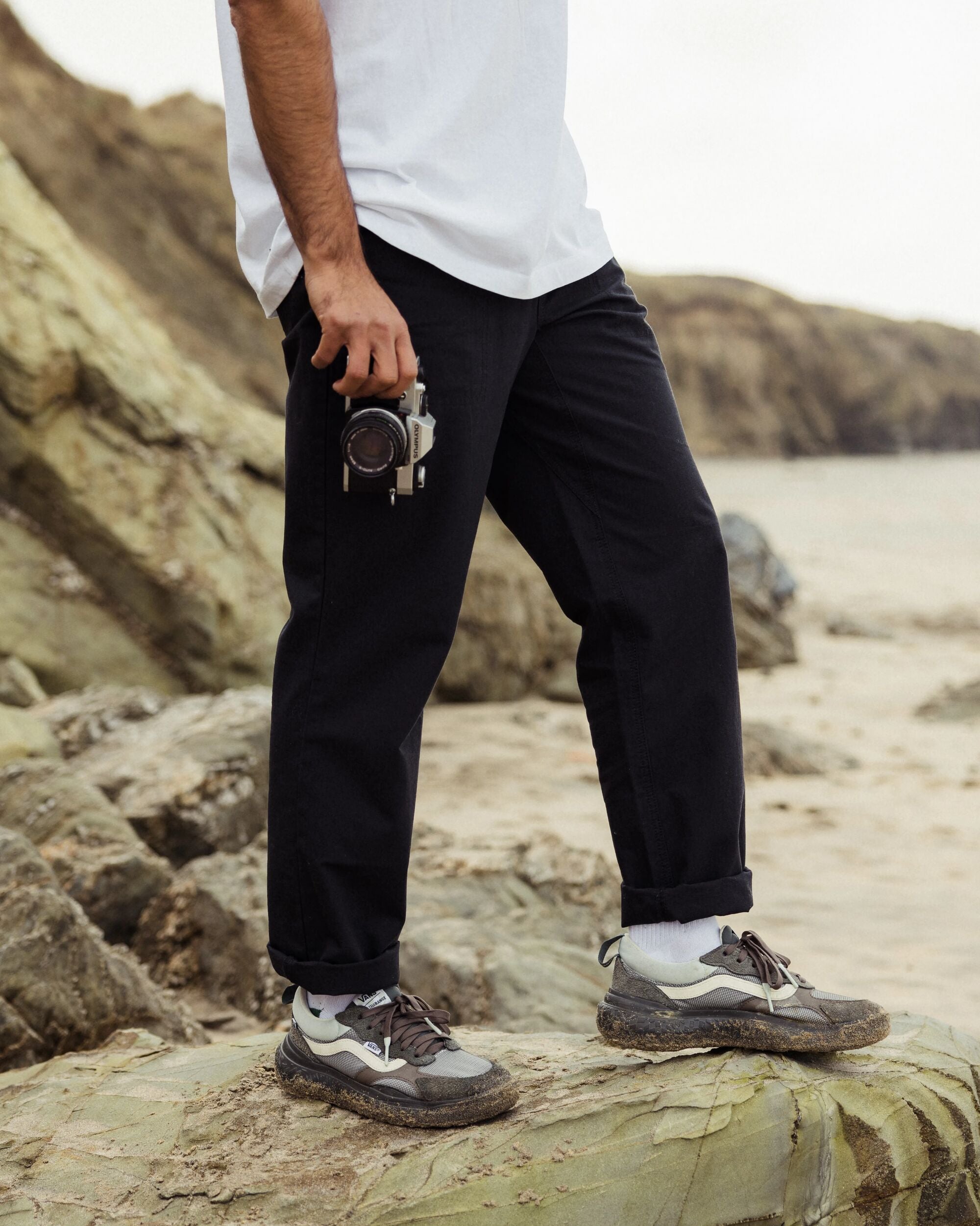 Rif-Raf Organic Cotton Ripstop Trouser - Black - Lifestyle