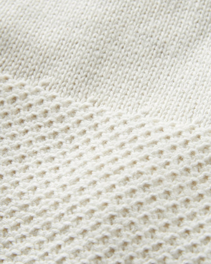 Cove Organic Cotton Knitted Jumper - Off White - Flatlay