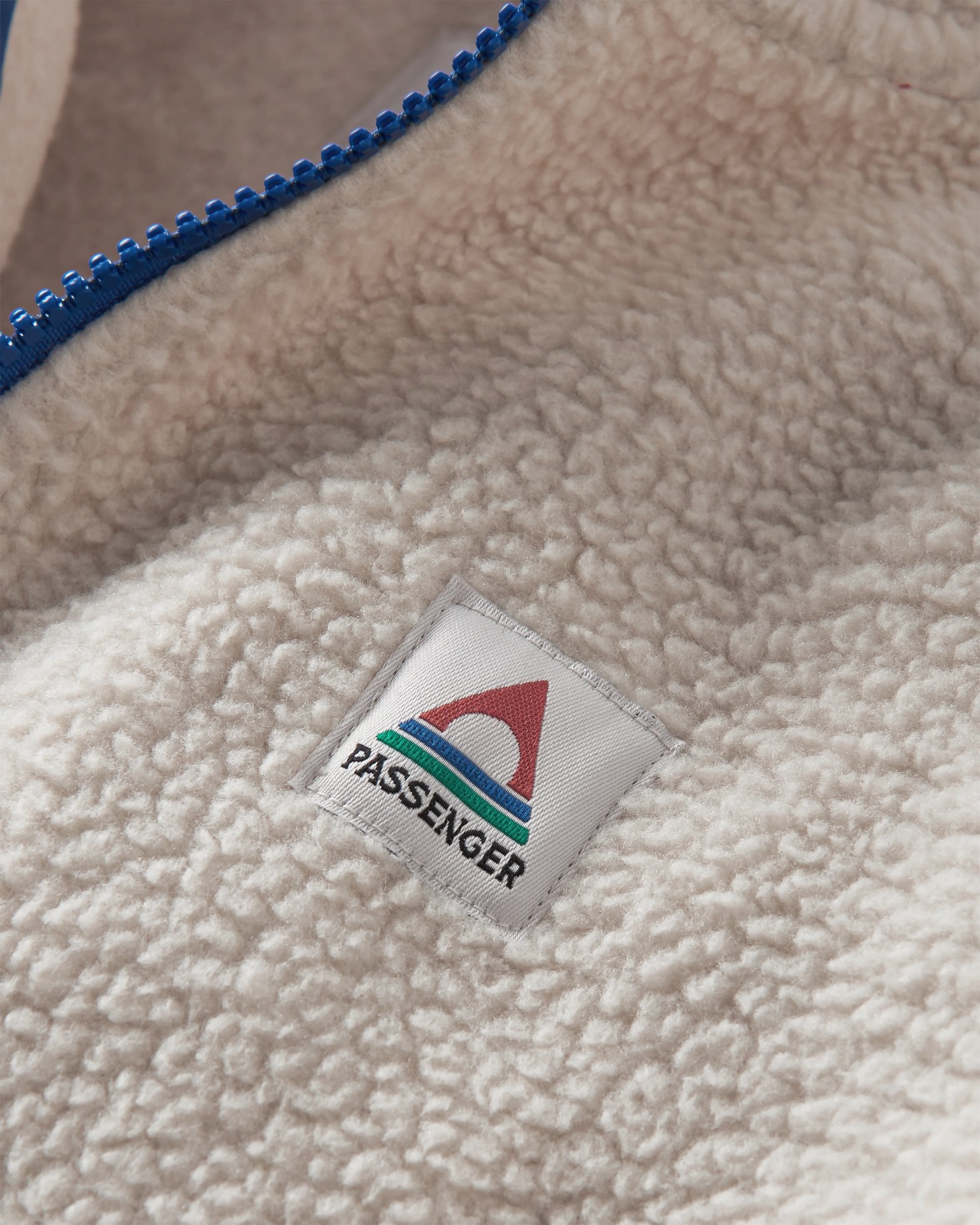 Fairbanks Full Zip Recycled Sherpa Fleece - Oatmeal - Flatlay